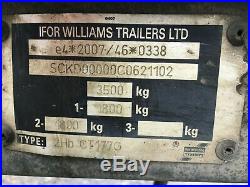 Ifor Williams car transporter trailer CT177, Winch and aluminium infill on deck
