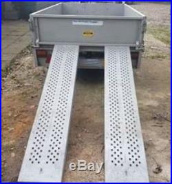 Ifor Williams dropside trailer 8ft x 5ft twin axle, ladder rack, ramps, spare wheel