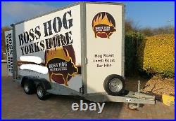 Ifor/williams/bv126/box/race/van trailer 7ft high, ramp/door combination 3500kg