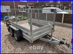 Indespension 8ft x 5ft General Purpose Trailer + Ramp + Mesh Sides 2700KG