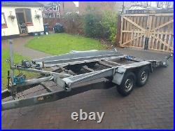 Indespension Twin Axle Tilt Bed Car Transporter Trailer With Winch 13ft 2600kg