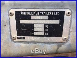 Ivor Williams Tailer, Car, (the best make) carries 3500kg. The 4 wheel big one