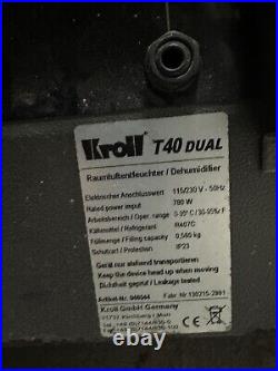 KROLL Portable T40 40L In24h Quiet Commercial Dehumidifier Duel Voltage