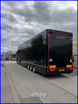 Kassbohrer 6 Car Enclosed Car Transporter Trailer Mercedes Actros Low Ride 4x2