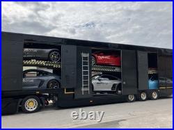 Kassbohrer 6 Car Enclosed Car Transporter Trailer Mercedes Actros Low Ride 4x2