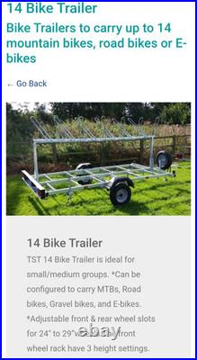 Kayak/Canoe/14 Bicycle Trailer, Galvanised, DVSA Approved, with Spare Wheel