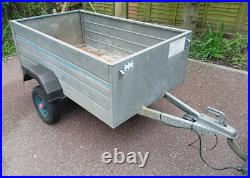 Klinn Unbraked Deep Sided Box Trailer Load Area L= 1.55 W= 0.9 D= 0.45 m Klinn Unbraked Deep Sided Box Trailer Load Area L= 1.55 W= 0.9 D= 0.45 m