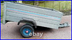 Klinn Unbraked Deep Sided Box Trailer Load Area L= 1.55 W= 0.9 D= 0.45 m Klinn Unbraked Deep Sided Box Trailer Load Area L= 1.55 W= 0.9 D= 0.45 m