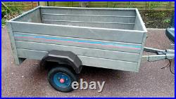 Klinn Unbraked Deep Sided Box Trailer Load Area L= 1.55 W= 0.9 D= 0.45 m Klinn Unbraked Deep Sided Box Trailer Load Area L= 1.55 W= 0.9 D= 0.45 m