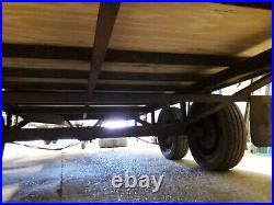 Large 16ft x 8ft flatbed/dropside builders/general trailer twin axle 3500Kg