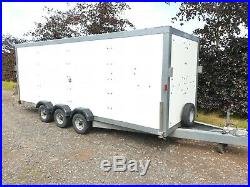Large Box Trailer Tri Axle Rear Ramp And Side Ramp