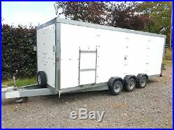 Large Box Trailer Tri Axle Rear Ramp And Side Ramp