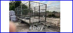 Large Cage TRAILER 24ft by 7.4ft 3.5 ton Twin car trailer Van Camper project