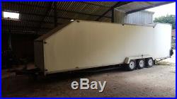 Large Enclosed Triple Axle Professionally built Car trailer Hanger Storage