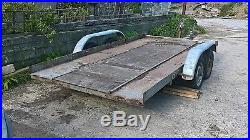 Large Heavy Duty Twin Axle Braked Tilt Bed Car Transporter Trailer