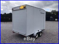 Large Heavy Duty twin axle Braked box trailer With 4 Roller Shutter Doors L@@K