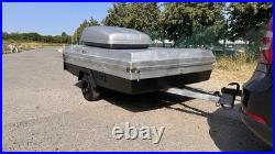 Large Lockable Fibreglass Cargo Trailer Camp-let Body 3 New Tyres