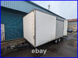 Large box trailer car transporter