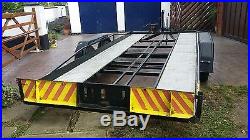 Large car transporter trailer hydraulic tilt, twin axel