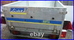 Lider 2 Wheel Galvanised Car Trailer With Tail Gate, Cover And Spare Wheel