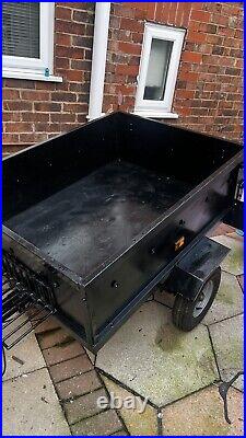 Lightweight Noval Portaflot Car Trailer 5ft X 4ft With Cover And Spare Wheel