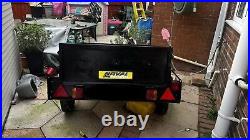 Lightweight Noval Portaflot Car Trailer 5ft X 4ft With Cover And Spare Wheel