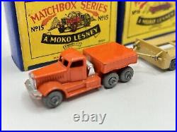 MATCHBOX LESNEY 15 & 16 A DIAMOND T PRIME MOVER AND TRAILER Boxed