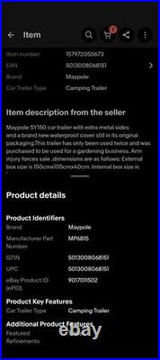 Maypole MP6815 150 x 105 x 40 cm Trailer