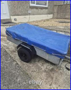 Metal Trailer Suitable For Towing With Cover And Spare Tyre