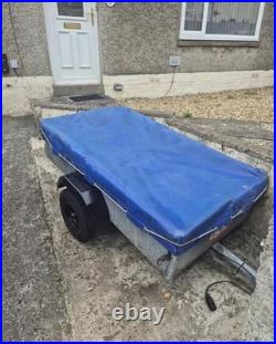 Metal Trailer Suitable For Towing With Cover And Spare Tyre