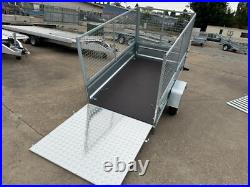 New Cage Trailer 6x4 Knott Suspension 750kg Tipping Car Trailer Tail Ramp
