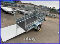 New Cage Trailer 6x4 Knott Suspension 750kg Tipping Car Trailer Tail Ramp