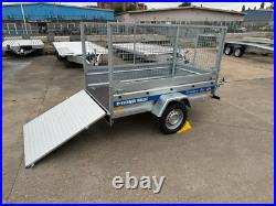 New Cage Trailer 6x4 Knott Suspension 750kg Tipping Car Trailer Tail Ramp