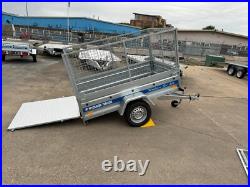 New Cage Trailer 6x4 Knott Suspension 750kg Tipping Car Trailer Tail Ramp