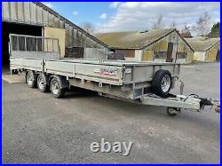 Nugent 20ftx7ft7 tri axle beaver tail Trailer sides ramp Car Van Recovery Plant