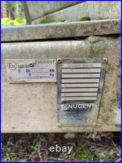 Nugent twin axle braked plant trailer with rear ramp