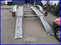 PEITZ flat bed, car transporter trailer recovery 13ft x 7ft 4.0m x 2,1m 2500 kg