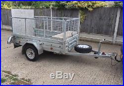 Paxton 8x4 Trailer With Cage, Ramp, Tool Box, Spare Wheel Great Condition