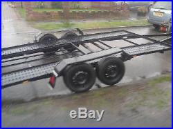 RACE car trailer 2.5 tonnes twin wheel just had full re furb recovery X5 FITS