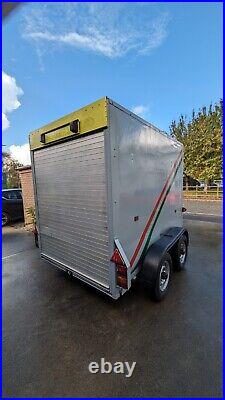REDUCED FOR QUICK SALE. Box Trailer for sale 6ft Tall Roller Shutter door