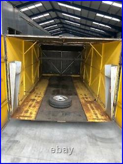 Race car enclosed covered tilt trailer