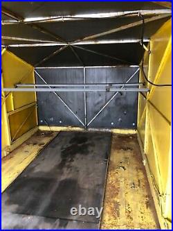 Race car enclosed covered tilt trailer