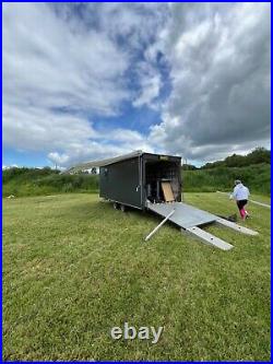 Race exhibition trailer large awning. Aluminium body 1 year old- full electrics