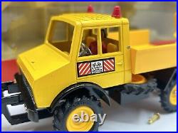 Rare Britains Autoway Unimog Snow Plough & Gritting Trailer Near Mint & Boxed