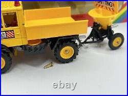 Rare Britains Autoway Unimog Snow Plough & Gritting Trailer Near Mint & Boxed