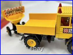 Rare Britains Autoway Unimog Snow Plough & Gritting Trailer Near Mint & Boxed