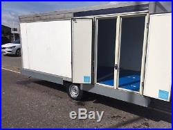 Refrigerated Box Storage Trailer Mounted On Single Axle Trailer Portable Cold