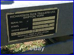 Richardson Rice trailer (NOT IFOR WILLIAMS) 16FT PLANT /CAR 3.5TONS GROSS