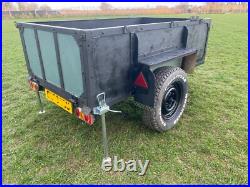 Robust Solid 7x4ft Towing Tow Trailer Unique Off Road/Military & Loading Boards