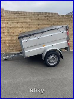 STEMA Galvanised Single Axle Trailer with Waterproof Cover Excellent Condition